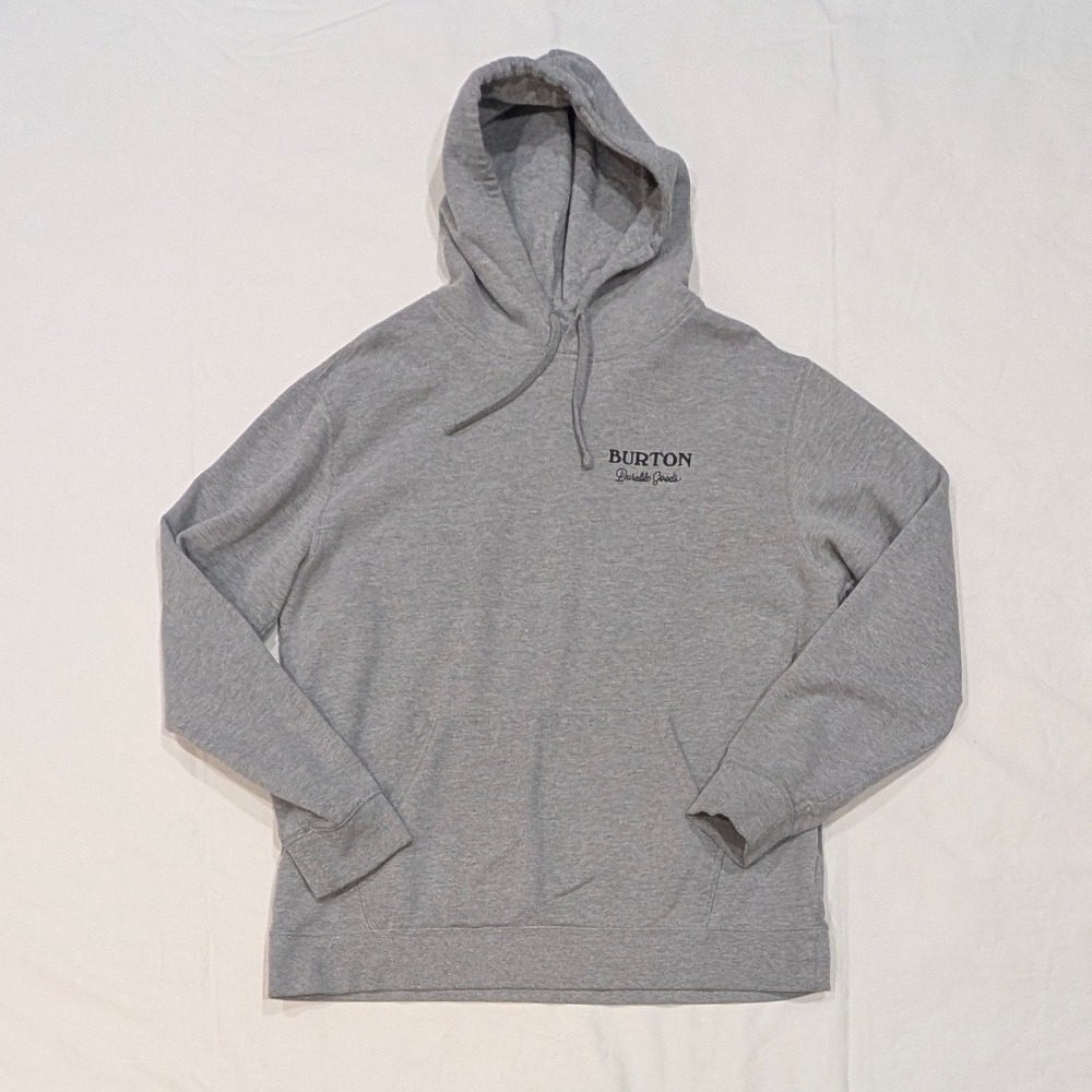 Burton Durable Goods Mens XL Heather Gray Logo Pullover Hoodie Sweatshirt